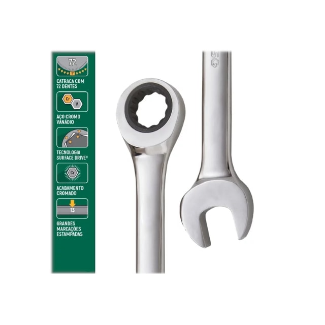 Chave Combinada de 8mm com Catraca - Belzer   Chave Combinada de 8mm com Catraca - Belzer