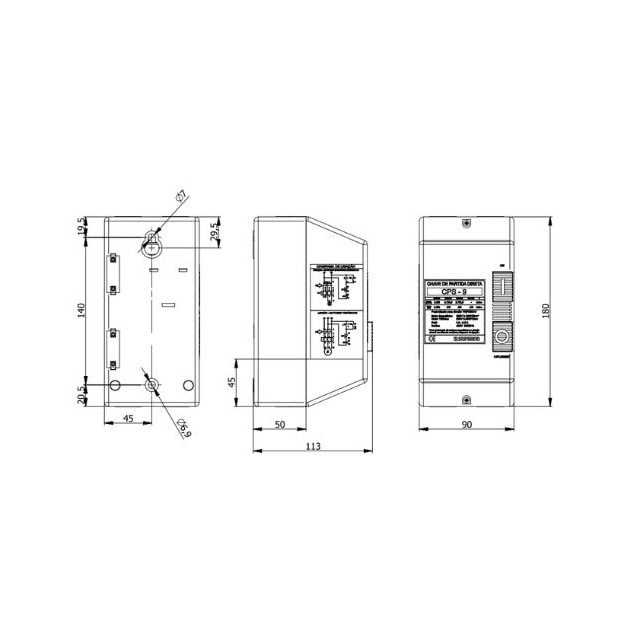 Chave de Partida 2,5 a 4,0 220V 1CV - SOPRANO