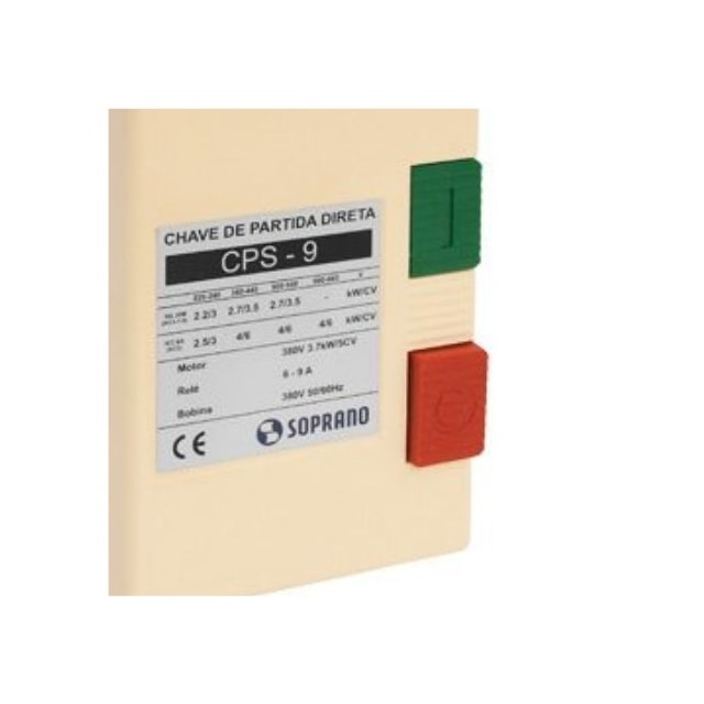 Chave Magnética 6 a 9A 380v 5cv - Soprano