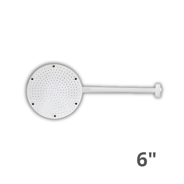 Chuveiro Branco de Plástico 6" x 1/2" - ASTRA