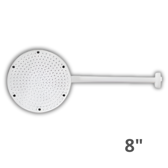 Chuveiro Branco de Plástico 8" x 1/2" - ASTRA