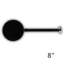 Chuveiro Preto ABS Cromado com Braço 8" x 1/2" - ASTRA