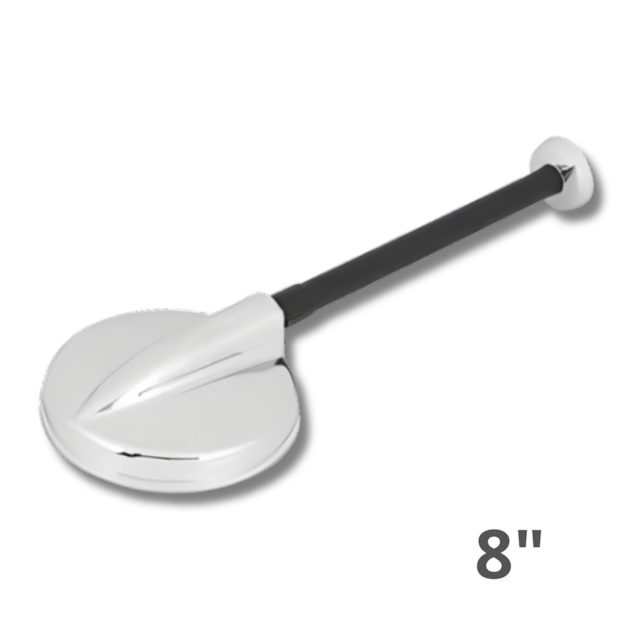 Chuveiro Preto ABS Cromado com Braço 8" x 1/2" - ASTRA