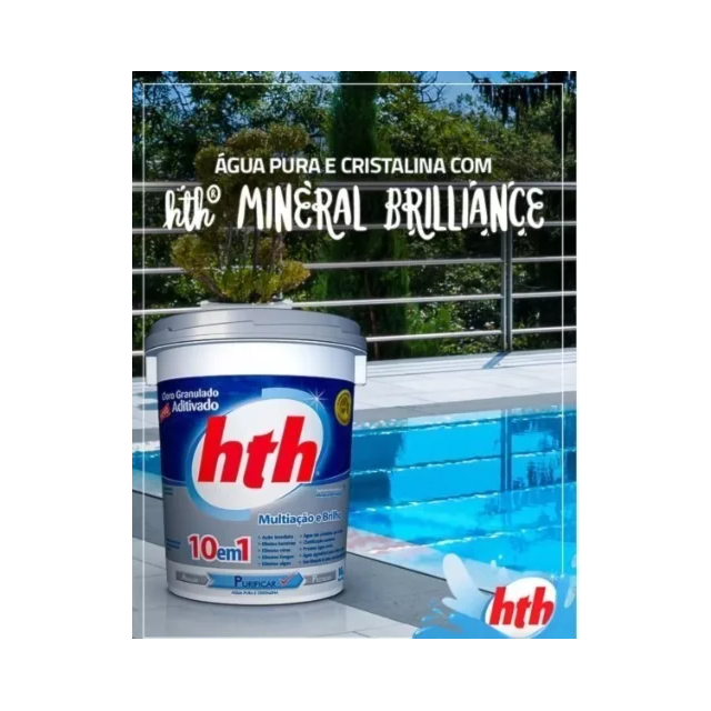 Cloro Granulado Mineral Brilhante 10 em 1 10 kg - HTH Cloro Granulado Mineral Brilhante 10 em 1 10 kg - HTH