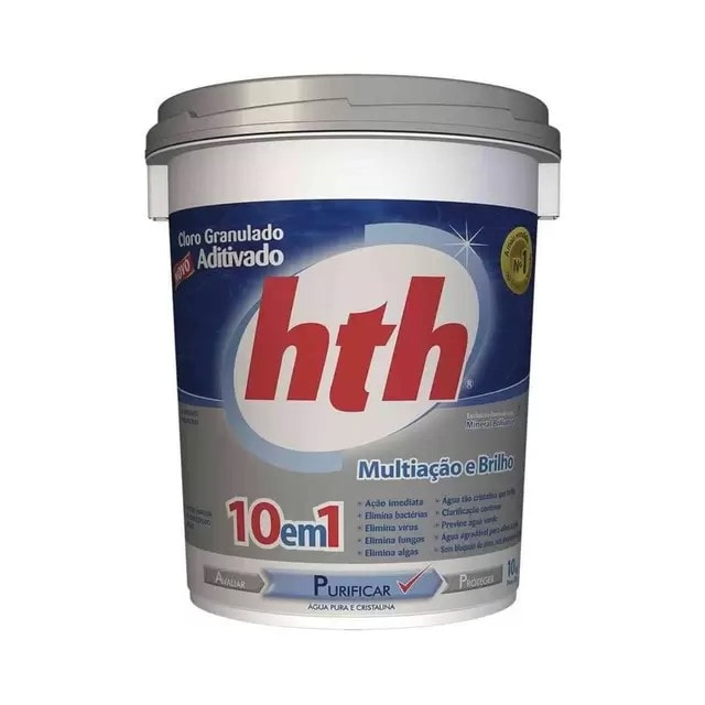 Cloro Granulado Mineral Brilhante 10 em 1 10 kg - HTH Cloro Granulado Mineral Brilhante 10 em 1 10 kg - HTH