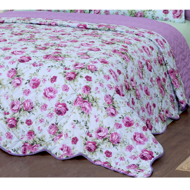 Cobre leito Garden Dupla Face Queen  3 Peças Deccoralle Verde Cobre leito Garden Dupla Face Queen  3 Peças Deccoralle Verde