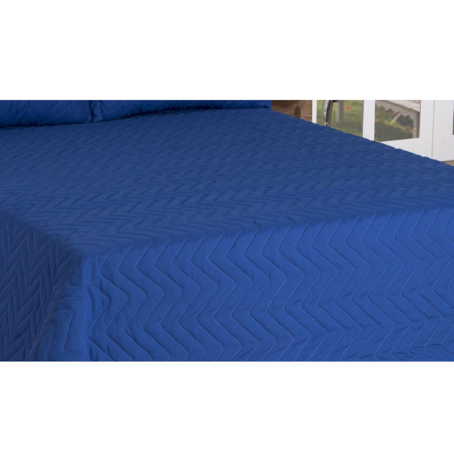 Cobre leito Matelassado Casal Queen Classic  3 Peças Deccoralle Azul