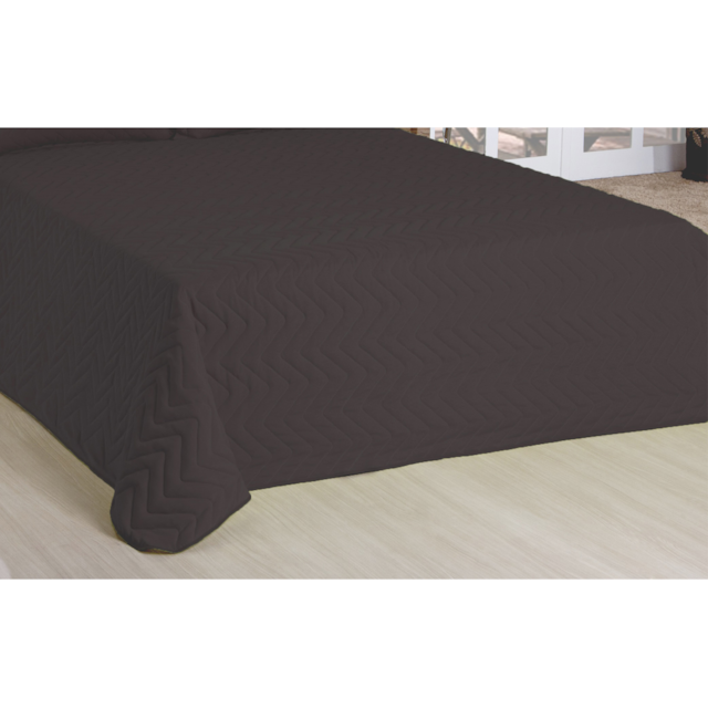 Cobre leito Matelassado Casal Queen Classic  3 Peças Deccoralle Marrom