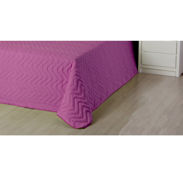 Cobre leito Matelassado Casal Queen Classic  3 Peças Deccoralle Rosa