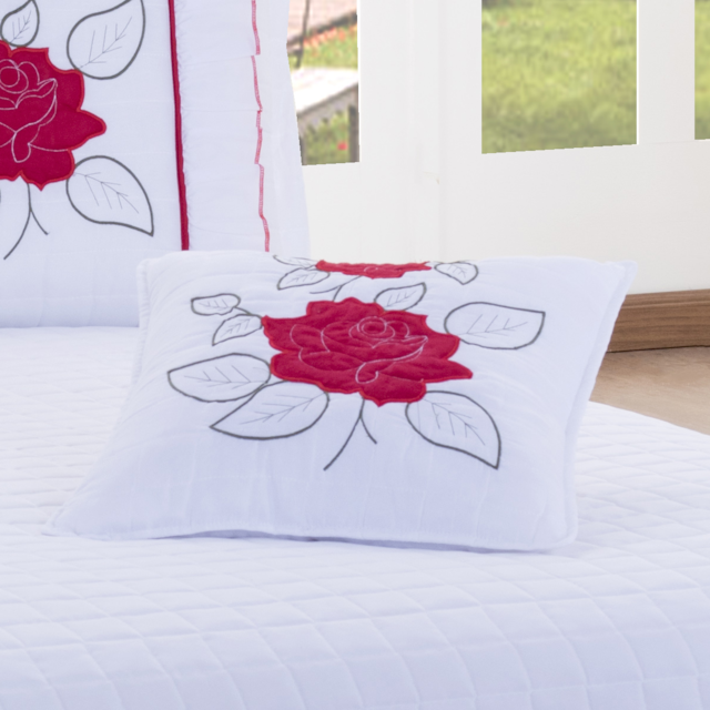 Cobre leito Rubia 4 peças Branco Deccoralle Queen Size Cobre leito Rubia 4 peças Branco Deccoralle Queen Size