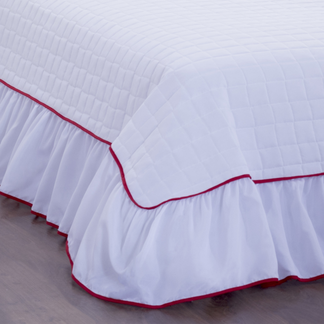 Cobre leito Rubia 4 peças Branco Deccoralle Queen Size Cobre leito Rubia 4 peças Branco Deccoralle Queen Size