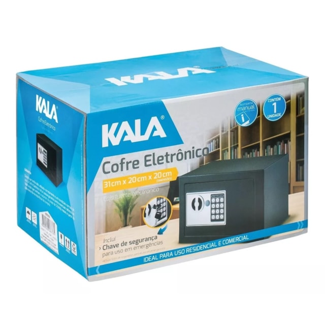 Cofre G Eletrônico Preto - KALA