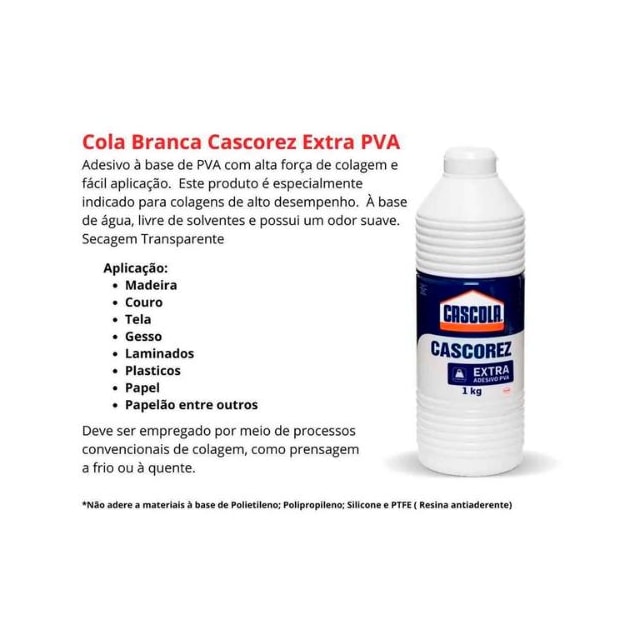 Cola branca Cascola Cascorez Extra 500g - Henkel 