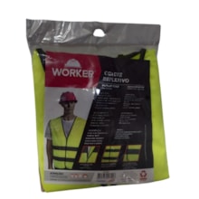 Colete de Sinalização Refletivo tipo Blusão Amarelo Fluorescente - Worker 