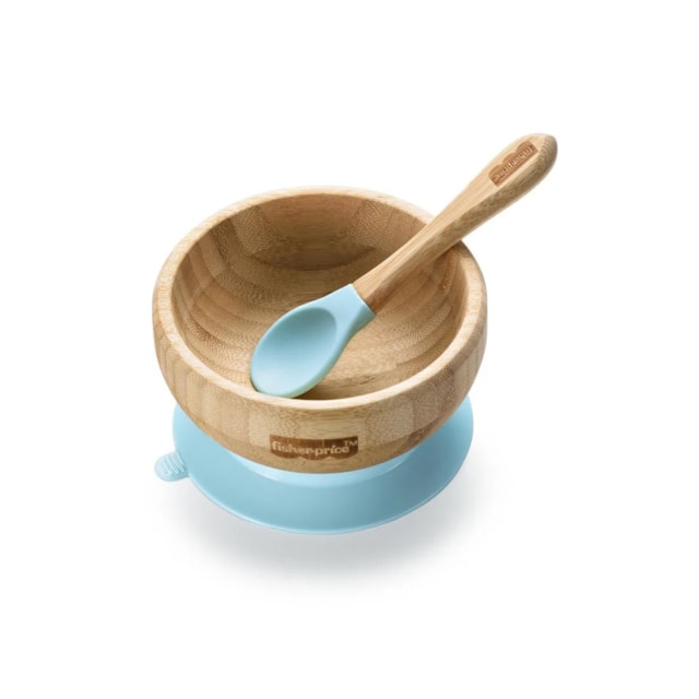 Colher de Treinamento Cabo Curto Bam n Boo 6+M Fisher Price Azul Colher de Treinamento Cabo Curto Bam n Boo 6+M Fisher Price Azul