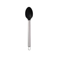 Colher para Arroz Silicone Preto Com Cabo de Inox Mimo Style