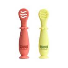 Colheres de Treinamento Fase 1 e 2 com Ventosa Yummy! Fisher-Price Coral Colheres de Treinamento Fase 1 e 2 com Ventosa Yummy! Fisher-Price Coral