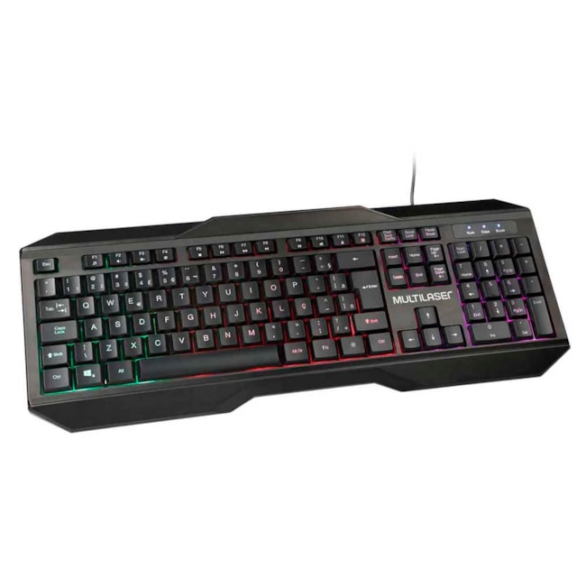 Combo Teclado e Mouse Gamer 2400 dpi com Fio e Indicadores de LED Multilaser - TC239