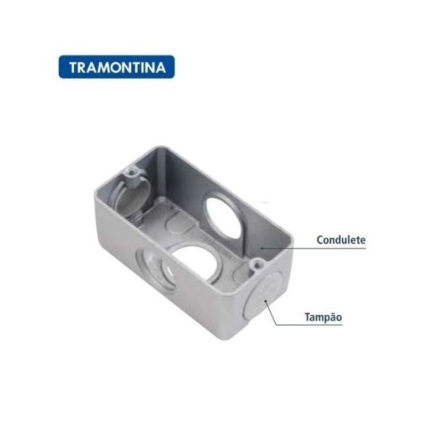 Condulete Múltiplo Tipo X com Tampa 1 Pol. - TRAMONTINA