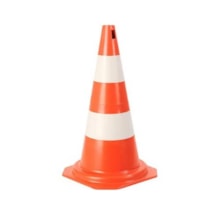 Cone de Sinalização PVC 75cm Laranja/Branco - PLASTCOR