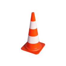 Cone Sinalização PVC 75cm 75cm Reflexivo Flexível - PLASTCOR