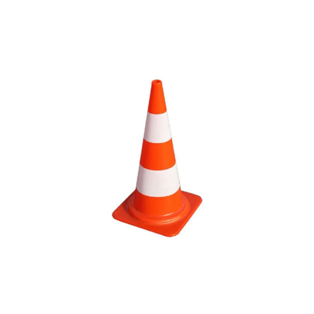 Cone Sinalização PVC 75cm 75cm Reflexivo Flexível - PLASTCOR