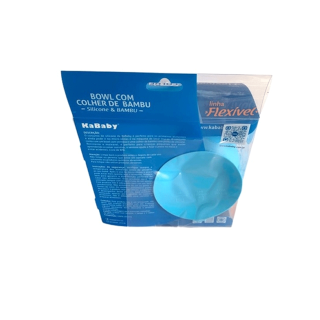 Conjunto Bowl Com Colher De Bambu Kababy Azul Conjunto Bowl Com Colher De Bambu Kababy Azul