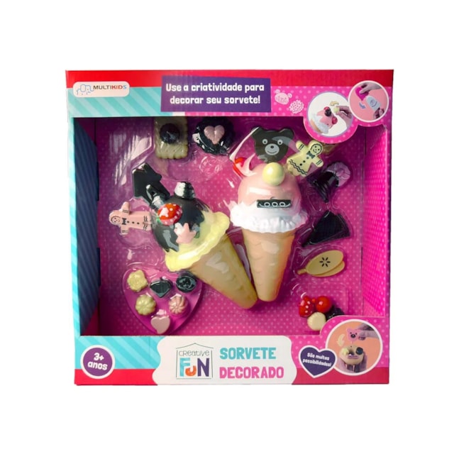 Conjunto Creative Fun Sorvete Decorado BR1230 Multikids Conjunto Creative Fun Sorvete Decorado BR1230 Multikids