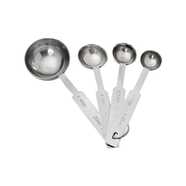 Conjunto De 4 Colheres Medidoras Em Aço Inox Mimo Style