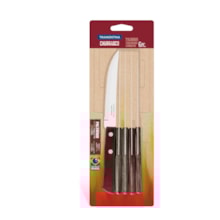 Conjunto de Facas para Churrasco Tramontina 5" em Aço Inox com Cabo Polywood 6 Peças Castanho Conjunto de Facas para Churrasco Tramontina 5" em Aço Inox com Cabo Polywood 6 Peças Castanho