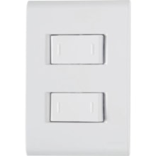 Conjunto Placa 4x2 + 2 Interruptores Simples 10A 250V Liz - TRAMONTINA