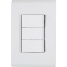 Conjunto Placa 4x2 + Interruptores Simples 10A 250V Liz - TRAMONTINA