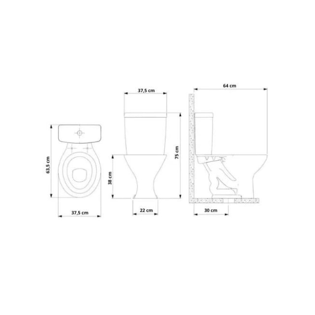 Conjunto Vaso Sanitário com Caixa Acoplada Saveiro Branco 6L - CELITE Conjunto Vaso Sanitário com Caixa Acoplada Saveiro Branco 6L - CELITE
