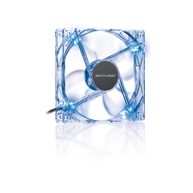 Cooler Fan Led Azul Multilaser 12x12 Cm - Ga135