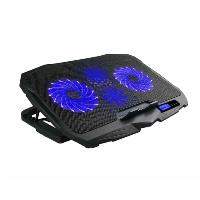 Cooler para Notebook Ingvar Gamer com LED Azul e 4 Ventoinhas Warrior - AC332