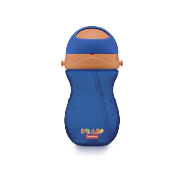 Copo com Canudo Playful 360 ml 12+M Fisher Price Azul