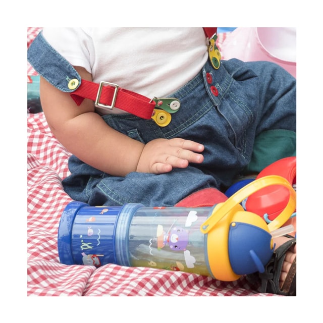 Copo Com Porta Snack Playfyl 300 Ml Fisher Price Azul