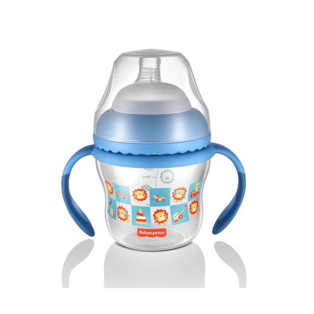 Copo de Transição First Moments + Bico Extra + Alça Removível 150 ml Fisher Price Azul Copo de Transição First Moments + Bico Extra + Alça Removível 150 ml Fisher Price Azul