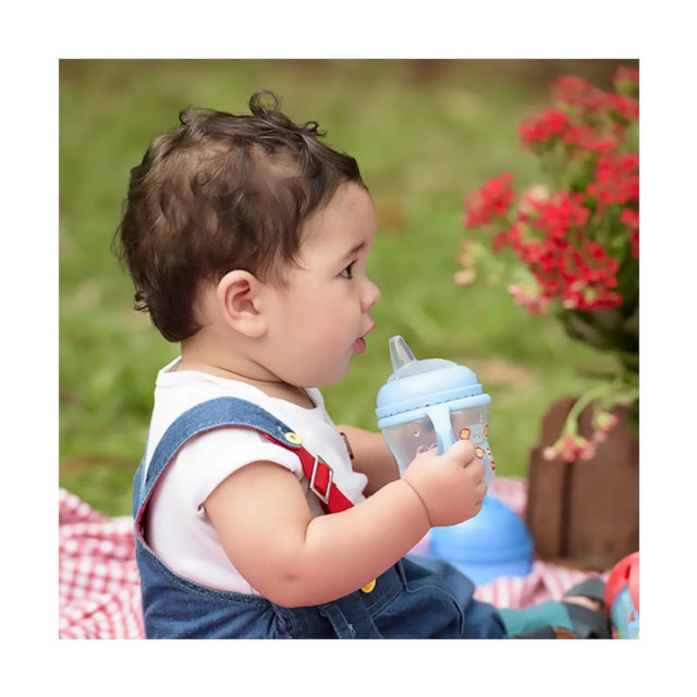 Copo de Transição First Moments + Bico Extra + Alça Removível 150 ml Fisher Price Azul Copo de Transição First Moments + Bico Extra + Alça Removível 150 ml Fisher Price Azul