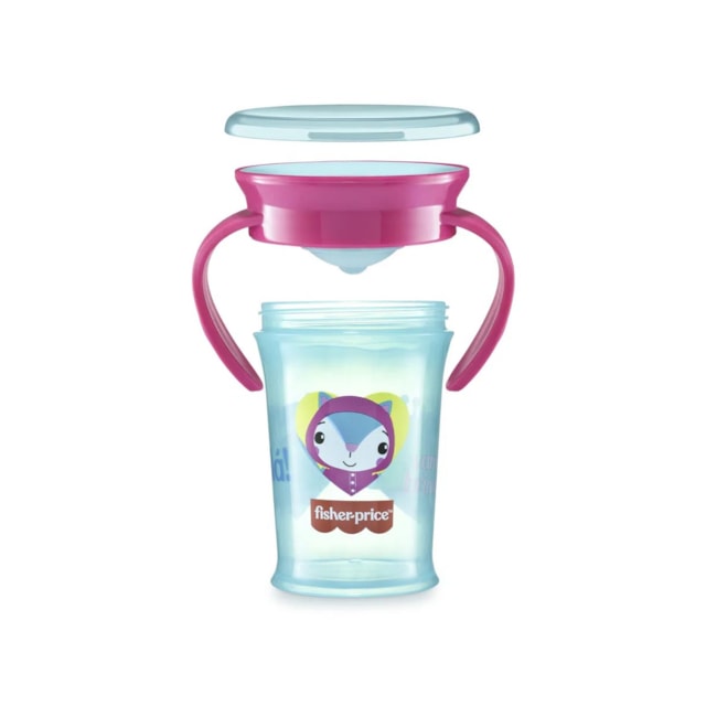 Copo de Treinamento 360 First Moments Rosa Candy 210 ml 6+M Fisher Price - BB1021 Copo de Treinamento 360 First Moments Rosa Candy 210 ml 6+M Fisher Price - BB1021