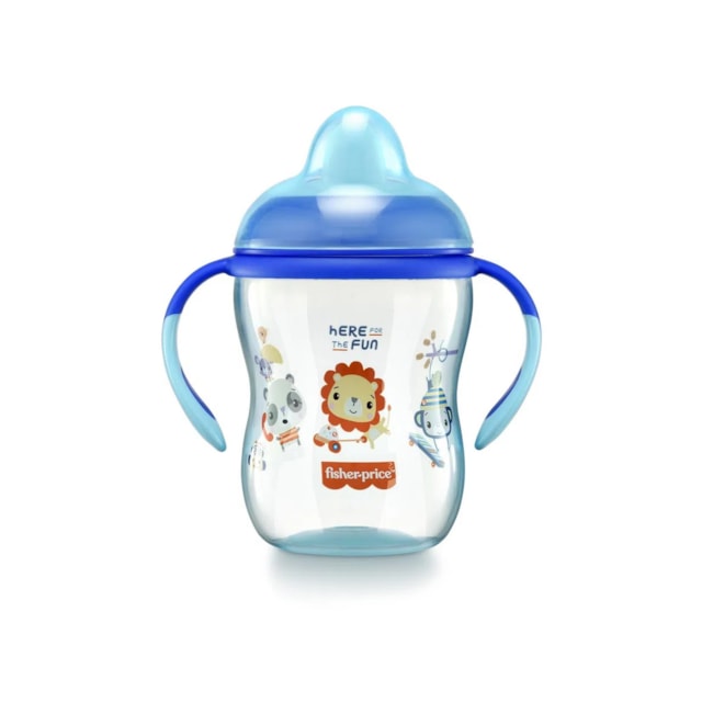 Copo de Treinamento com Bico Semi-rígido First Moments 270ml Fisher Price Azul