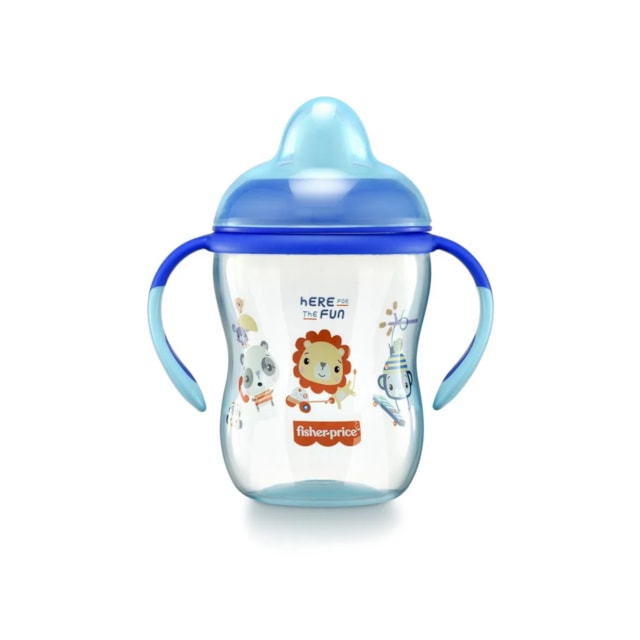 Copo de Treinamento com Bico Semi-rígido First Moments 270ml Fisher Price Azul Copo de Treinamento com Bico Semi-rígido First Moments 270ml Fisher Price Azul