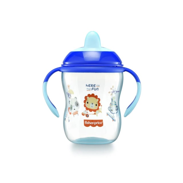 Copo de Treinamento com Bico Semi-rígido First Moments 270ml Fisher Price Azul