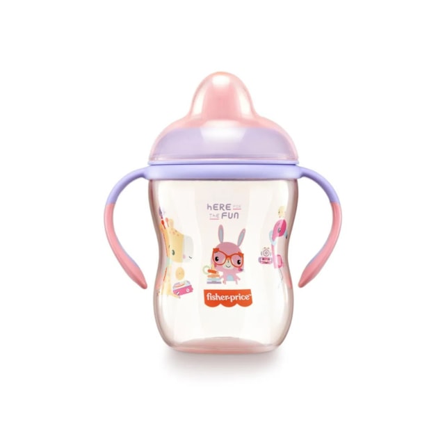 Copo de Treinamento com Bico Semi-rígido First Moments 270ml Fisher Price Rosa