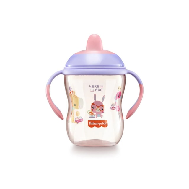 Copo de Treinamento com Bico Semi-rígido First Moments 270ml Fisher Price Rosa Copo de Treinamento com Bico Semi-rígido First Moments 270ml Fisher Price Rosa