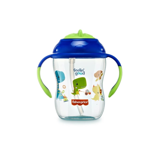 Copo de Treinamento com Canudo First Moments 270 ml Fisher Price Azul Copo de Treinamento com Canudo First Moments 270 ml Fisher Price Azul