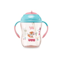 Copo de Treinamento com Canudo First Moments 270 ml Fisher Price Rosa