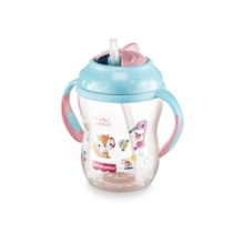 Copo de Treinamento com Canudo First Moments 270 ml Fisher Price Rosa