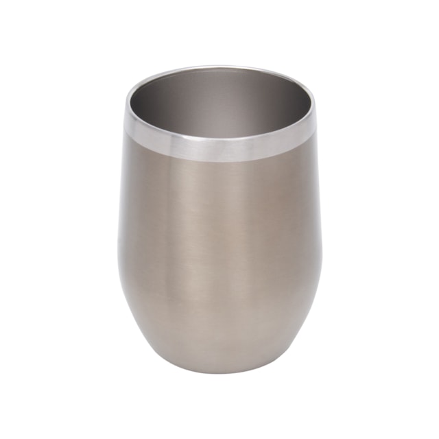 Copo Inox Parede Dupla com Tampa Acrílico 350ml Mimo Style Cor:Bronze