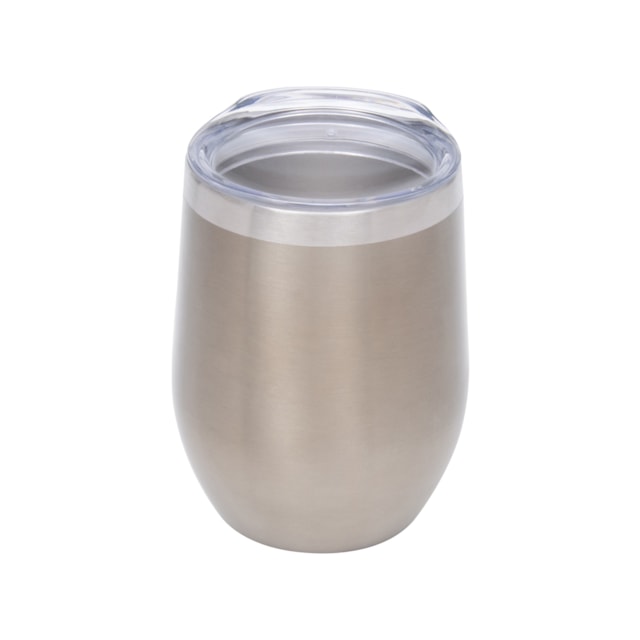 Copo Inox Parede Dupla com Tampa Acrílico 350ml Mimo Style Cor:Bronze